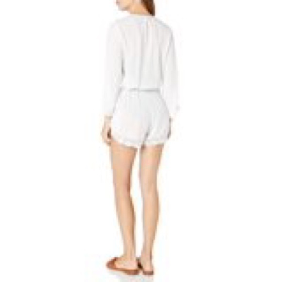 La Blanca white eyelet lace romper swimsuit cover up size medium - Picture 16 of 16